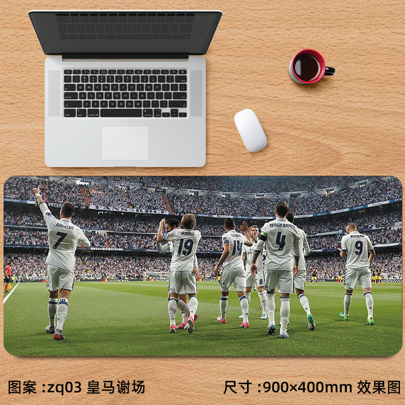 Alfombrilla de ratón nueva de Cristiano Ronaldo, extra grande, de fútbol, Messi, Bayern, La Liga, para juegos, e-sports, con reposamuñecas, para escritorio de computadora