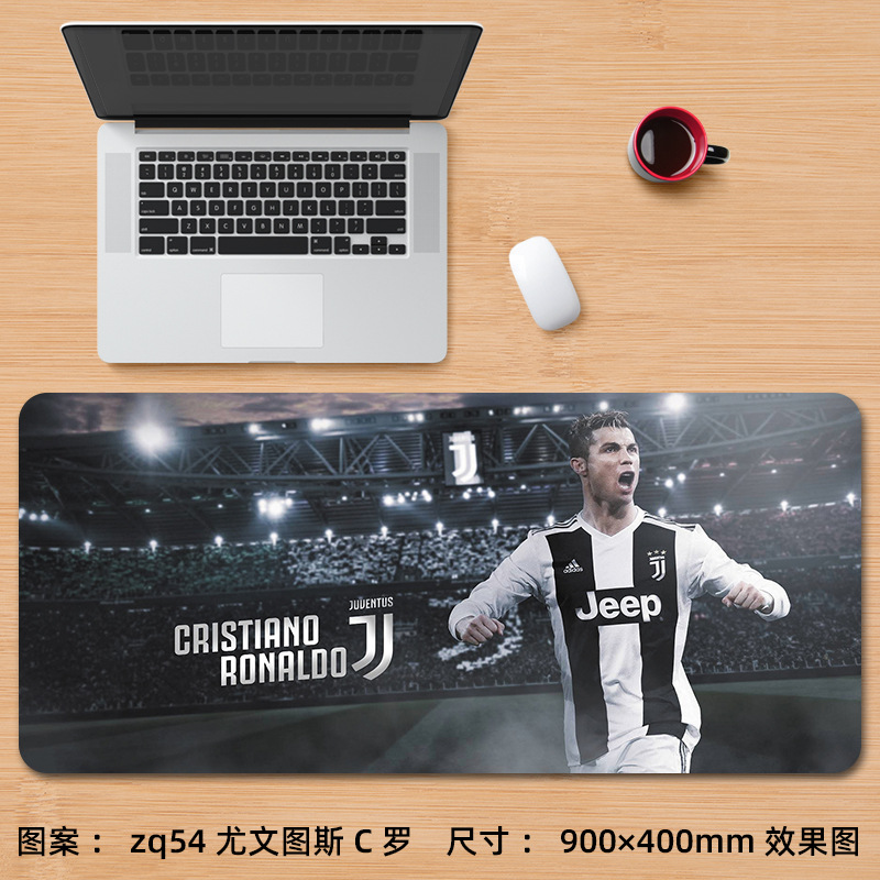Alfombrilla de ratón nueva de Cristiano Ronaldo, extra grande, de fútbol, Messi, Bayern, La Liga, para juegos, e-sports, con reposamuñecas, para escritorio de computadora