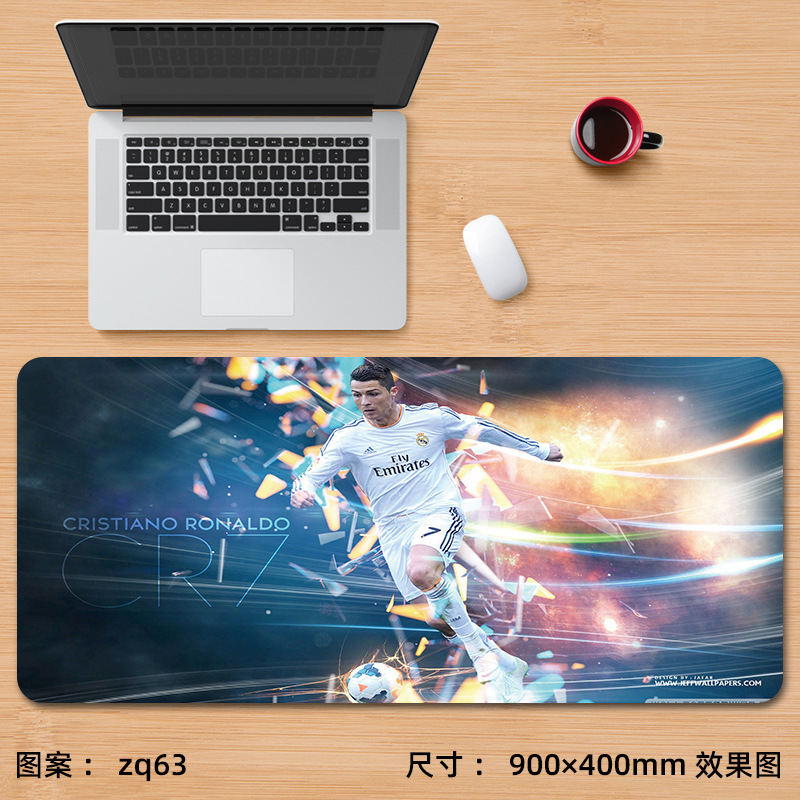 Alfombrilla de ratón nueva de Cristiano Ronaldo, extra grande, de fútbol, Messi, Bayern, La Liga, para juegos, e-sports, con reposamuñecas, para escritorio de computadora