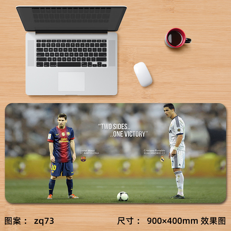 Alfombrilla de ratón nueva de Cristiano Ronaldo, extra grande, de fútbol, Messi, Bayern, La Liga, para juegos, e-sports, con reposamuñecas, para escritorio de computadora