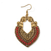 Earrings, woven metal retro accessory heart shaped, Aliexpress, wholesale