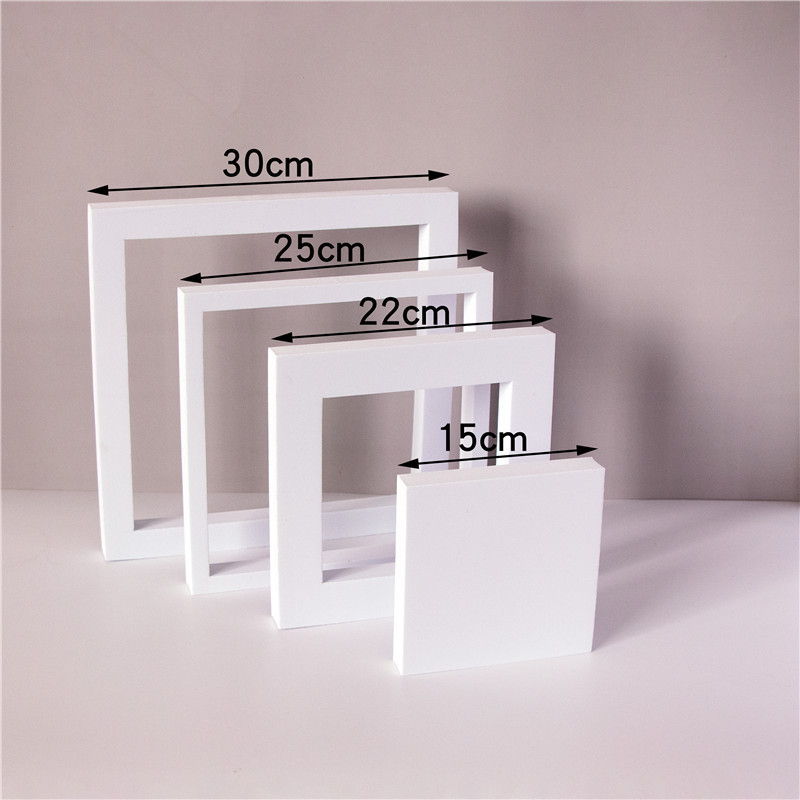 Cube fotografía apoyos trapezoidal geometría hueca fotografía decoración fotografía Fondo ins simple fotografía Decoración