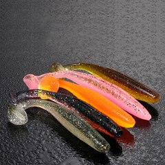 Wholesale T-tail soft bait with pre- and post-hook grooves, lures, artificial baits, soft lures—10 or 20 pieces in premium packaging, ready for export