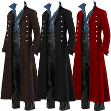 中世纪蒸汽朋克复古哥特式大衣风衣外套维多利亚时代制服中长款