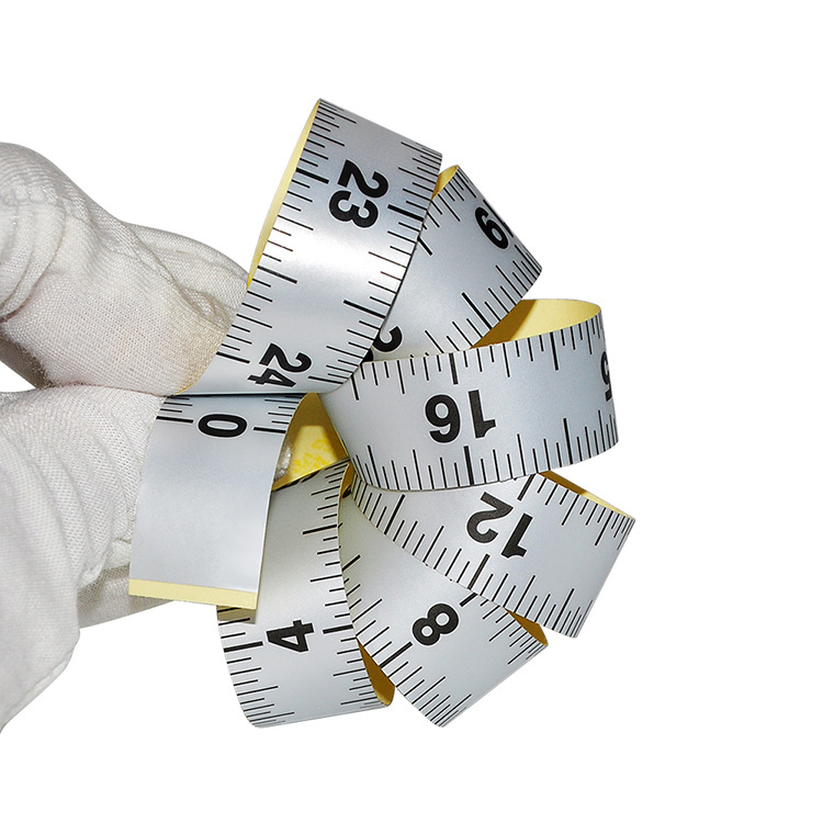 Wentai cinta en stock al por mayor de plata autoadhesivo pasta regla palo tabla regla adhesivo regla escala