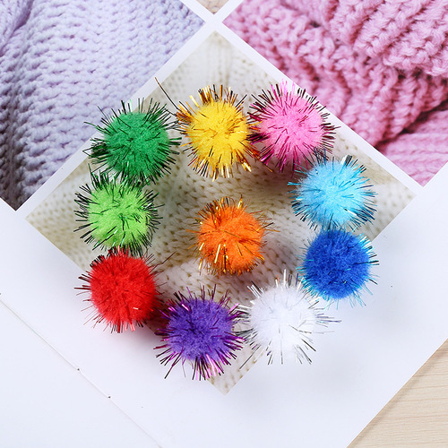 Cross-border colorful golden fur balls, golden onion fur balls, fur balls, children's fur ball toys, DIY clothing accessories wholesale