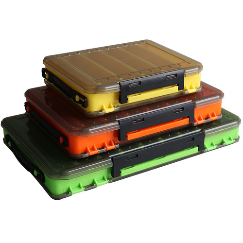 Cross-border extra large lure storage box, large lure storage box, double-sided wooden shrimp box with handle, fishing gear