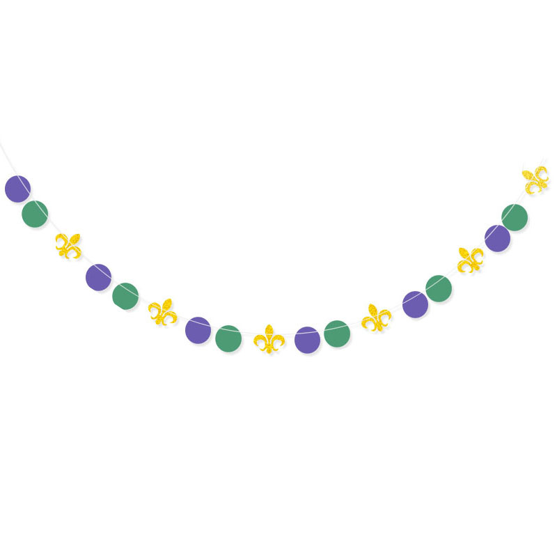 Guirnalda verde púrpura de la oblea DFQ463