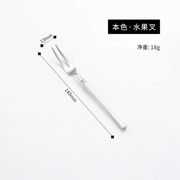 Silver small waist fruit fork