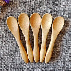 Japanese-style wooden spoon wholesale mini wooden spoons, unpainted eco-friendly bamboo spoons, small medicine spoons, honey spoons, soup spoons, can be printed with LOGO
