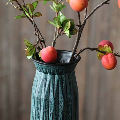 Vintage bronze antique-style vase, artistic, reminiscent of retro, rustic, worn-out, ceramic flower pot, dried flower vase, floral arrangement vase.