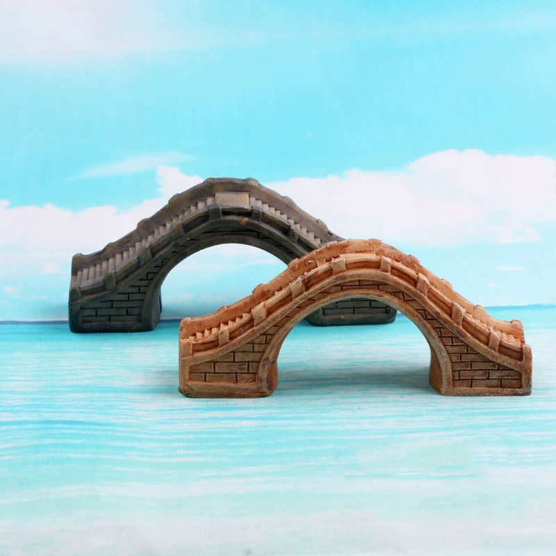 Микро-ландшафтный дизайн украшения Смола Имитация арочного моста Цзяннань маленькие украшения моста DIY Собранный длинный арочный мост