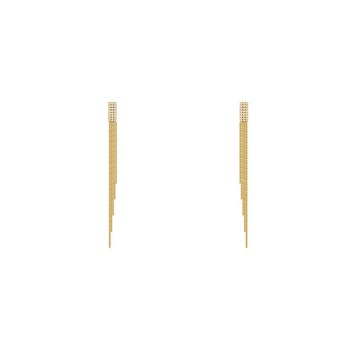 S925 Silver Needle Earrings for Women Dongdaemun New Trendy Cool Style Earrings Temperament Long Tassel Versatile Earrings