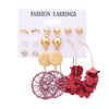 Earrings, advanced set, retro accessory, European style, suitable for import, high-quality style, boho style