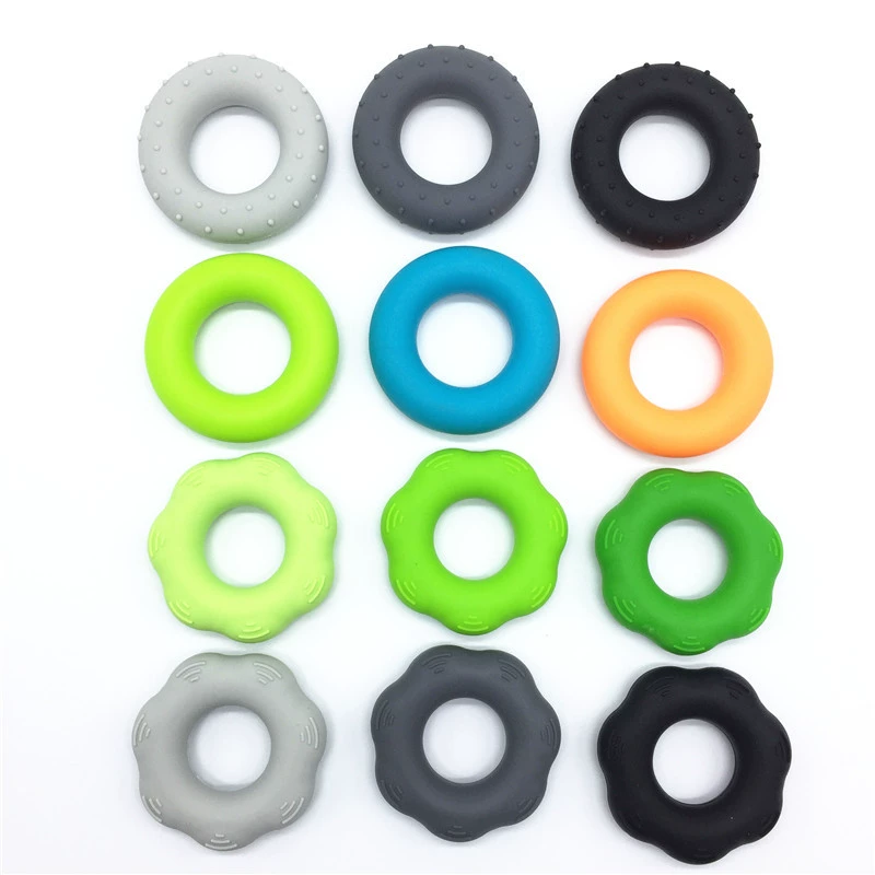 Silicone grip force O -shaped grip power ring decompression massage ring circular grip circle divided finger grip power
