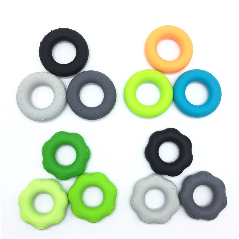 Silicone grip force O -shaped grip power ring decompression massage ring circular grip circle divided finger grip power