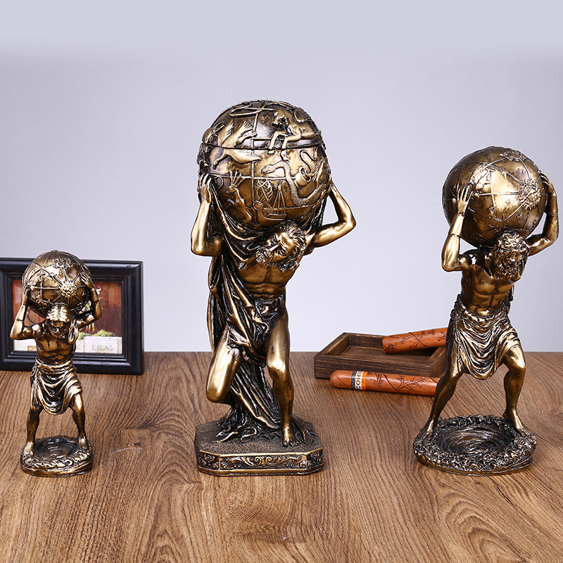 Customized Greek Mythology Resin Crafts Desktop Ornaments Artwork Restaurant Cafe Entrance Decorations