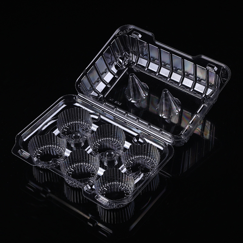 现货塑料一次性透明食品包装盒西点小蛋糕蛋挞打包盒包装制品批发