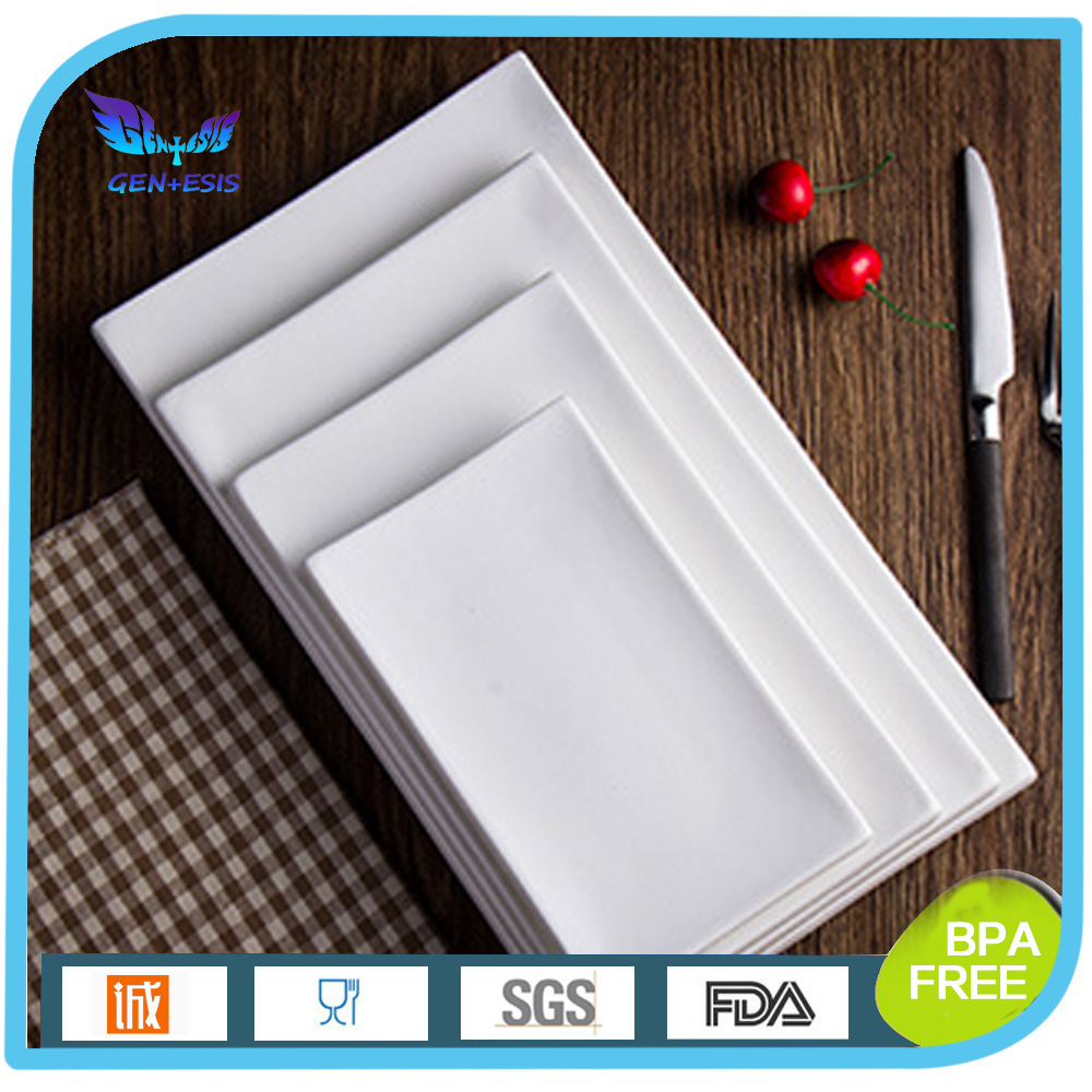 陶瓷长方盘铁板盘厂家直销酒店白瓷后厨餐具陶瓷盘子批发定LOGO