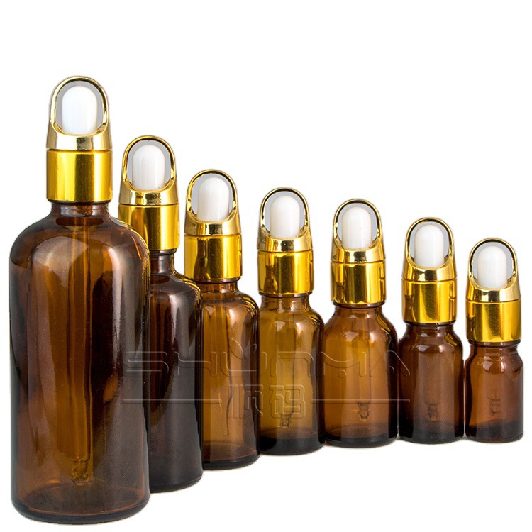 厂家现货10ml滴管玻璃瓶子 花篮滴管精华液瓶香薰瓶 茶色精油瓶