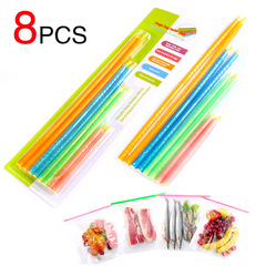 Korean colorful sealing rod 8-pack food sealing strip food preservation sealing rod sealing clip sealing clip