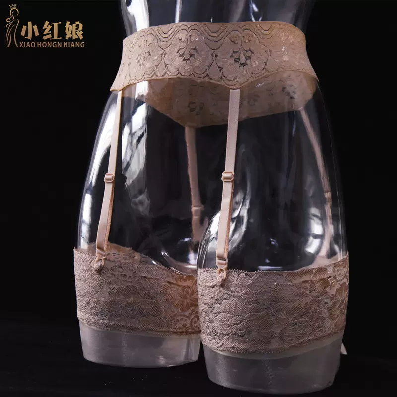 日系蕾丝吊带袜诱惑情趣大码黑丝连裤袜丝袜火辣长筒大腿吊带袜扣