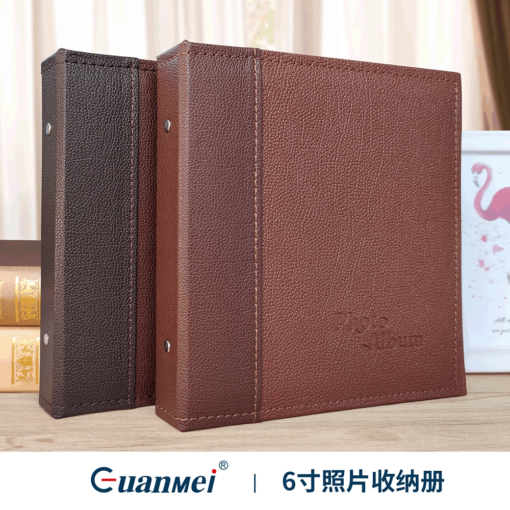 [Guangmei factory leather photo album memorial album A6 storage album gift with pocket PP 6-inch photo album notebook]