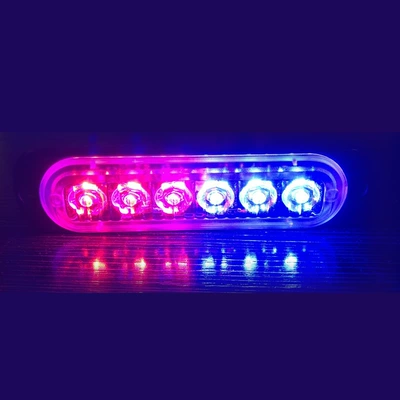 Cross-Border 12-24v highlight single: Other Automotive Exterior Supplies - red-blue-6led-12-24vabs-bright