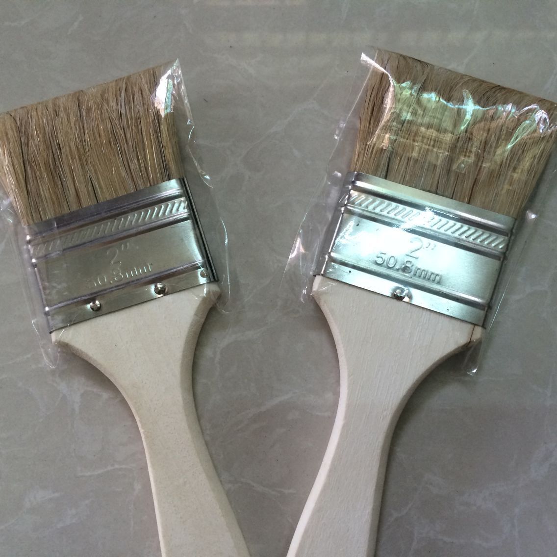 厂家直销猪鬃毛刷木柄油漆刷子3寸4寸工业用强力清洁涂胶工具套装