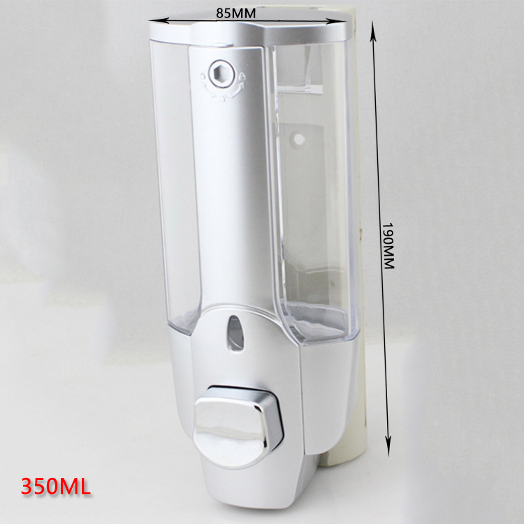 Montado en la pared de una sola cabeza manual dispensador de jabón desinfectante limpiador facial detergente esterilizador dos en uno dispensador de jabón caja