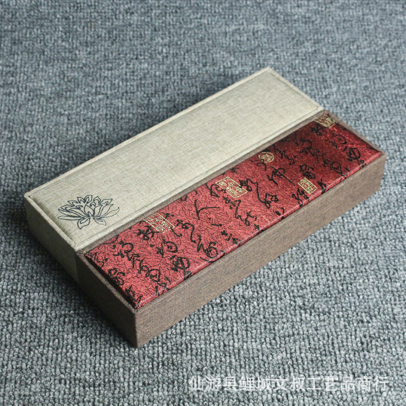 复古麻布流苏梳子盒念珠盒佛珠首饰珠宝盒手镯挂件项链盒古风包装