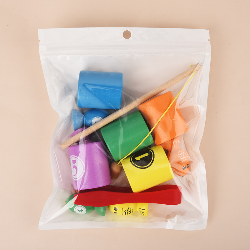 Cruz-frontera Montessori de madera magnética digital clip de pesca gusano juego entre padres e hijos educativos juguetes de educación temprana juguetes de parada al por mayor