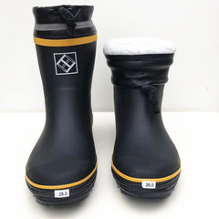 Winter Fleece Rain Boots for Men Rubber Water Shoes Mid-Center Thick Rain Boots Outdoor Adult Water Boots Fishing Boots Waterproof Shoes