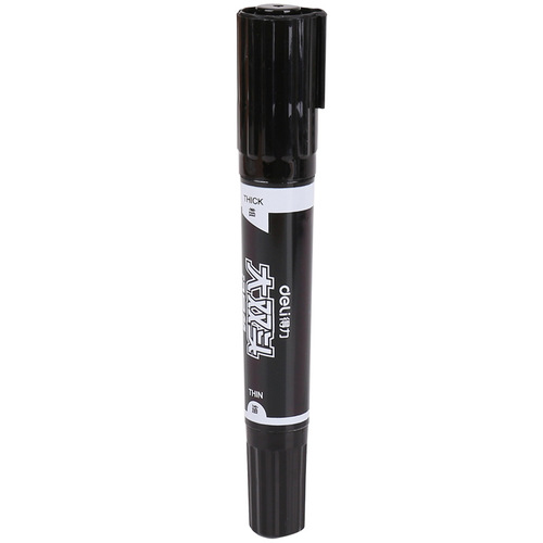 Deli marker s555 large double-headed marker black blue red large-head pen CD disc pen writing marker pen