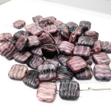 DIY散珠029款-16x14mm-复古扁方刻纹-捷克进口琉璃- 60粒装不退换
