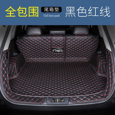 19 Models of Kia K2, Trunk Mat - with-threshold-fully-surrounded-black-with-red-lines-please-note-the-model-year-when-placing-an-order