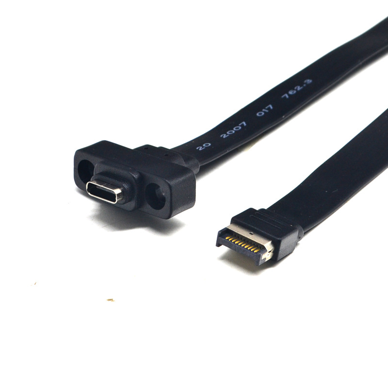 USB3.1 TYPE-E de línea deflectora a tipo-C línea corta frontal 10G línea plana C chasis hembra PCI bit KEY-A