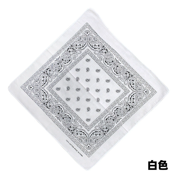 Square Bandana (Yiwu) Harajuku Printed, Imitation Cotton, 54 cm, Hip-Hop Headscarf