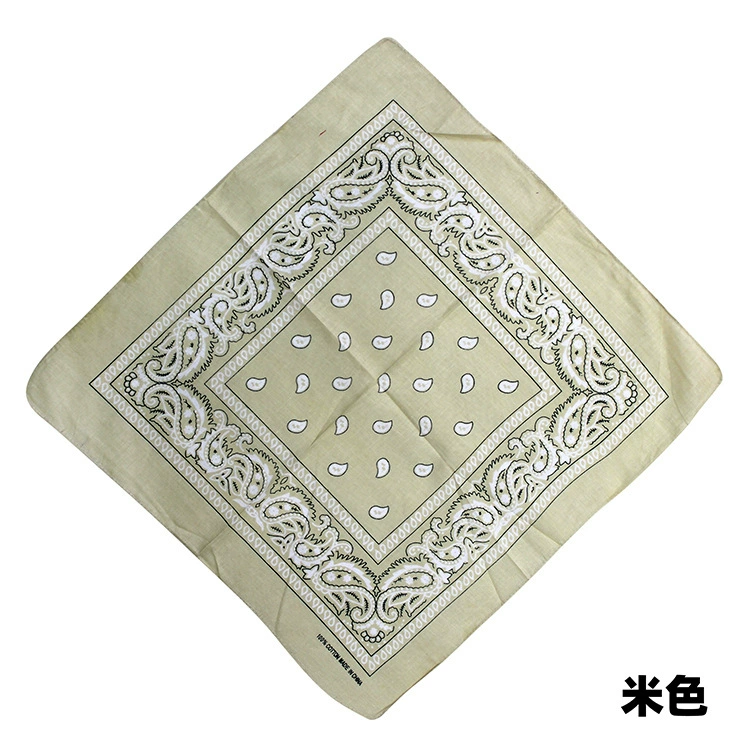 Square Bandana (Yiwu) Harajuku Printed, Imitation Cotton, 54 cm, Hip-Hop Headscarf