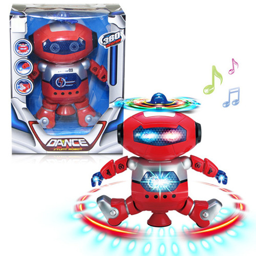 Manufacturer supplies children's toy electric robot, street stall supply, light-emitting music rotating dancing robot