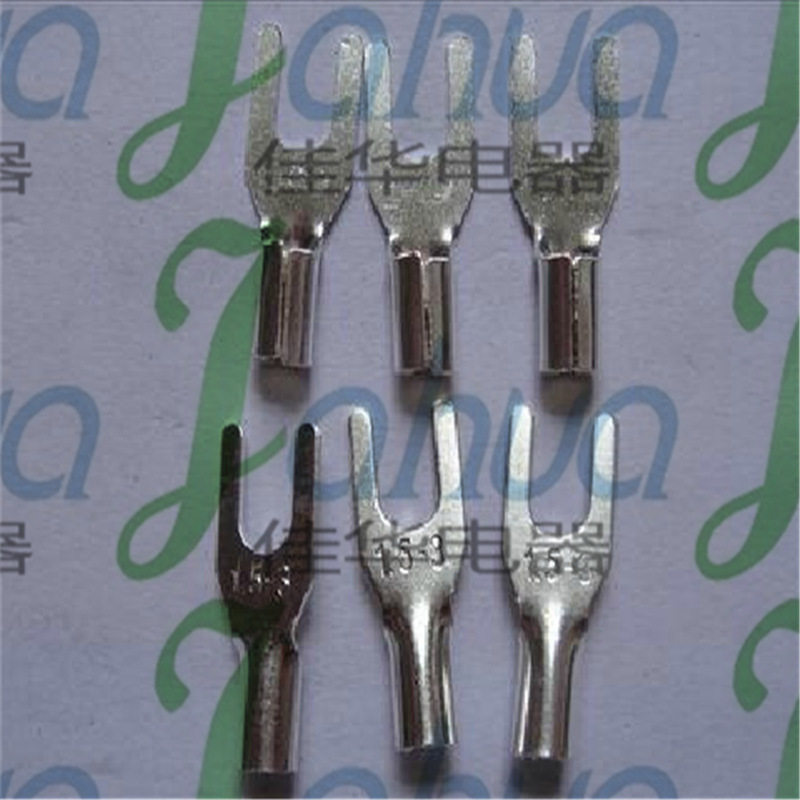 UT1.5-3 裸端头 冷压接线端子 Y型接头 铲形端子 紫铜