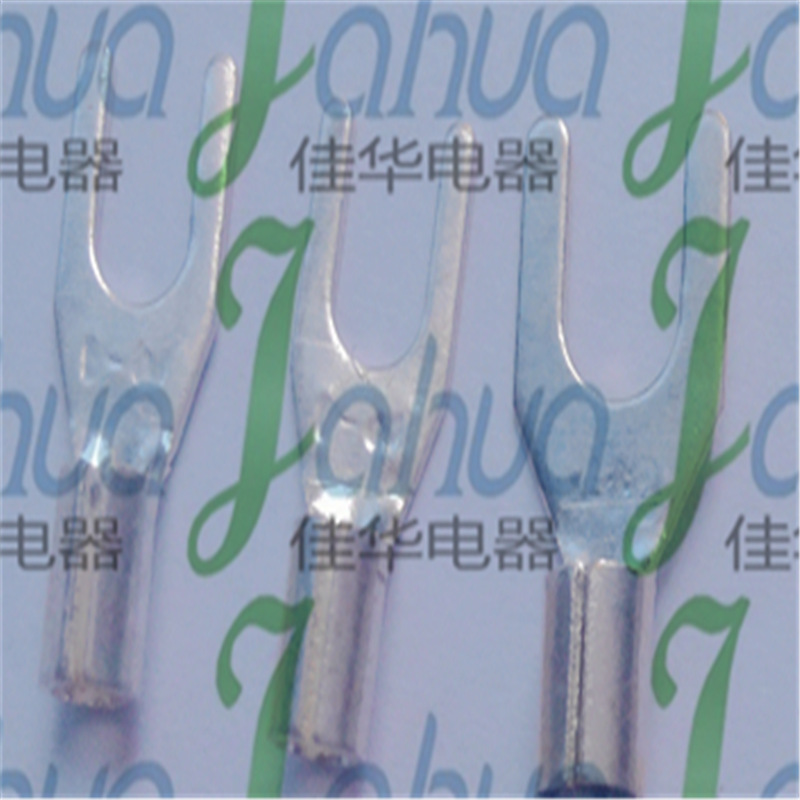 UT1.5-4 叉型裸端头 铜接头 冷压接线端子 黄铜