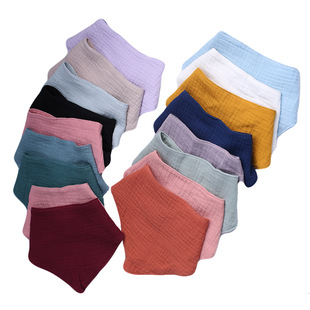 SoftSolidColorInfinityScarfBibsOrganicMuslinDroolBibsoft