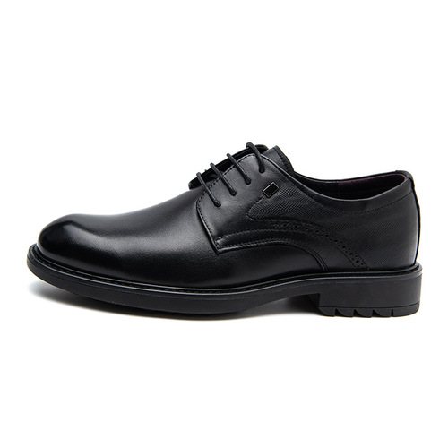 First-layer cowhide business leather shoes new formal leather shoes men's casual thick-soled big-toe men's shoes wholesale