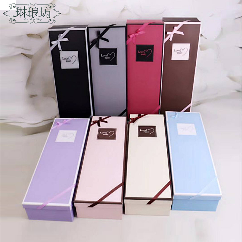 Amado corazón conjunto dos caja rectangular flores regalo red wangzi leche ramo caja rectangular engrosada