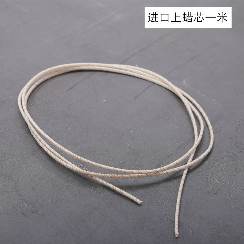 Bricolaje vela núcleo de cera de soja núcleo de la vela de aromaterapia de vidrio material casero flor importada Hilo de algodón sin humo mecha