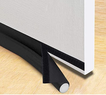 Bolsa de tela de costura apretada de tela de aire y aislamiento de polvo tira de parada de la puerta tira de patrón de puerta a prueba de viento gris Puerta de dormitorio de tela tira de sellado