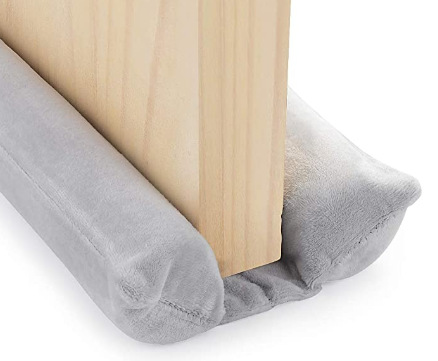 Bolsa de tela de costura apretada de tela de aire y aislamiento de polvo tira de parada de la puerta tira de patrón de puerta a prueba de viento gris Puerta de dormitorio de tela tira de sellado