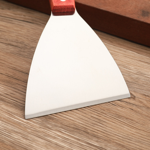 Stainless steel pan scraper, steak turner, iron griddle spatula, pizza cutter, Chinese-style pan cake turner