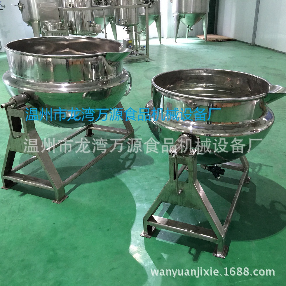 厂家供应不锈钢夹层锅夹层蒸汽锅全自动电加热化糖锅卤肉设备